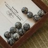 Black and White Opal Lacquered Bead Bracelet - Image 3