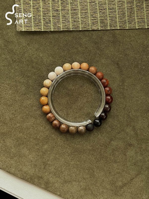 Multicolored Wooden Bead Bracelet - Image 3